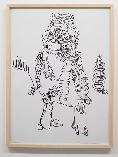 Ohne Titel, 2014 – 77 x 57 cm, Rahmen 80 x 60 cm; Tusche, Filzstift auf Papier