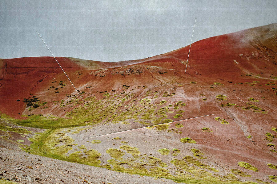Red Carpet Ridge (Vinicunca, Peru) 2020 – aus Burning Heart (19-teilig); Ed. 3 + 2 AP; 58 x 87 cm; Archival Pigment Print auf Rice Papier