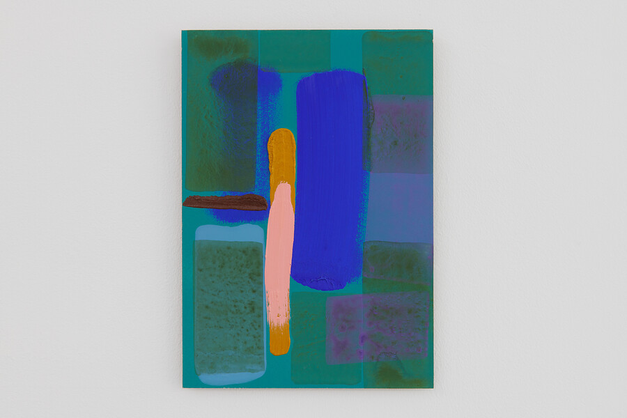 23_3_15, 2023 &ndash; 33,5 x 23,5 cm; Vinyl- und Ölfarbe auf HDF; Foto: Annette Kradisch