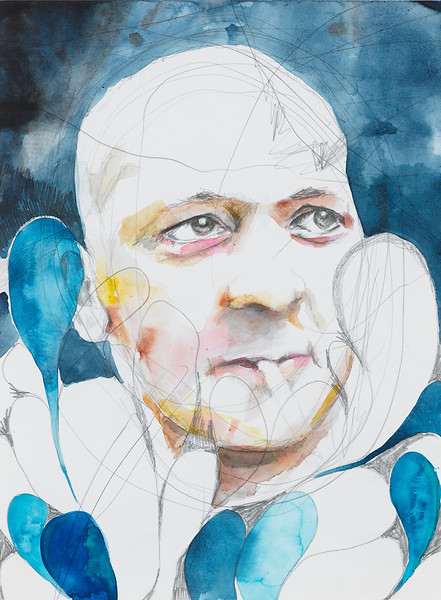 o. T. (A.O.), 2014 &ndash; 38 x 28 cm; Bleistift, Tusche, Aquarell auf Papier