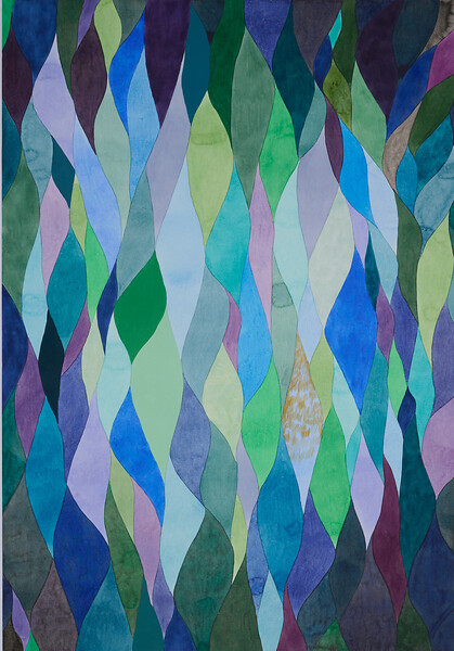 Blätter, Werke, Tage, 2025 &ndash; 98,5 x 68,5 cm, Aquarell, Tusche, Bleistift, Buntstift auf Papier, Foto: Annette Kradisch