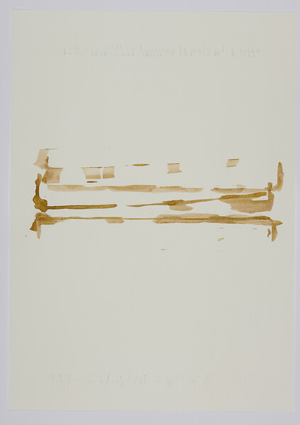 ohne Titel (14), (Ableitung zu mea lux), 2021 – 29,7 x 21 cm, Tusche und Buntstift auf Papier; Foto Annette Kradisch