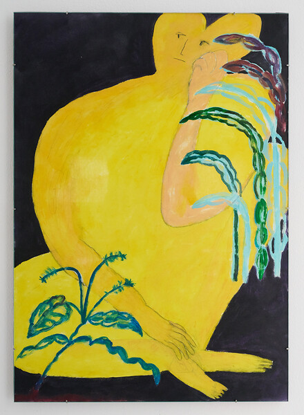 Tomoe Hikita, Ein melancholischer Nachmittag, 2026 &ndash; 59,5 x 42 cm; Mischtechnik auf Papier (Foto: Annette Kradisch)