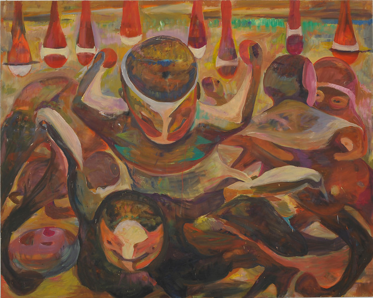 „Reiten“, 2007/2009 – 250 x 200 cm; Öl auf Leinwand