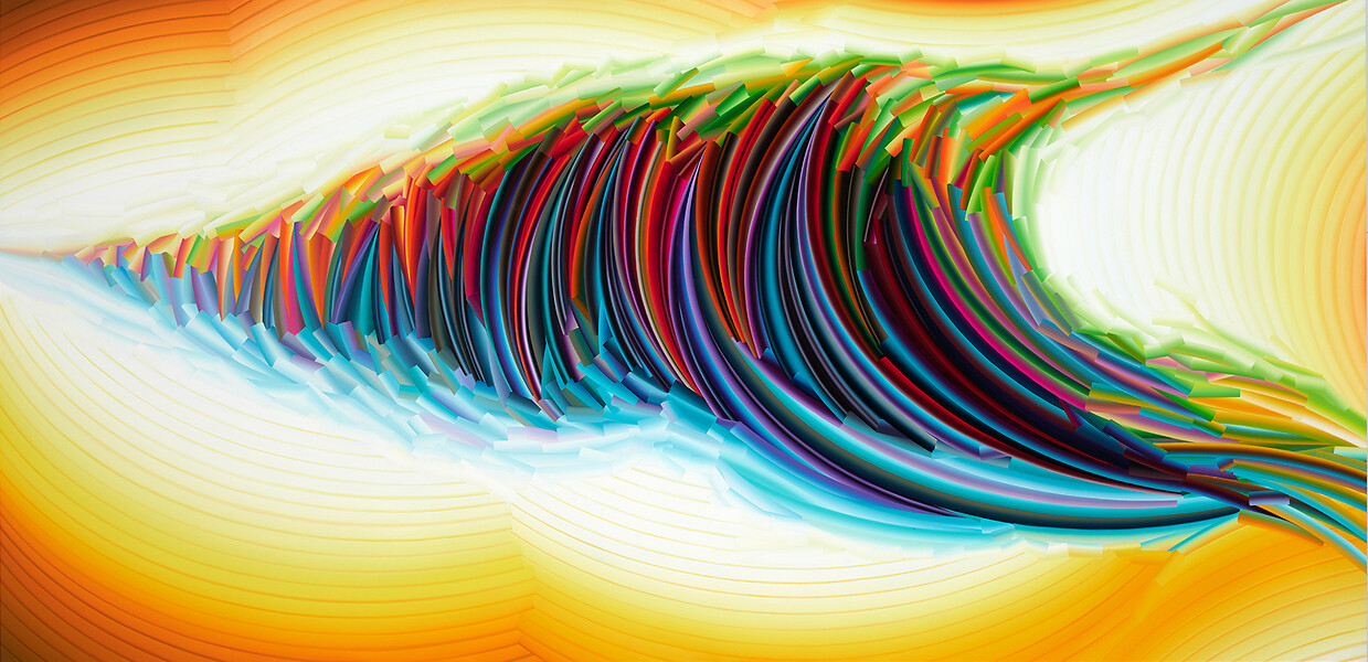 EP142, 2020 &ndash; 125 x 255 cm; Öl auf Aluminium; Foto: Annette Kradisch