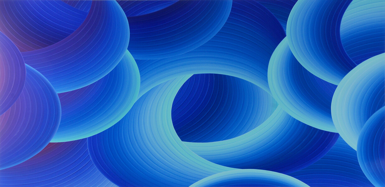 EP 205, 2024 &ndash; 110 x 255 cm; Öl auf Aluminium